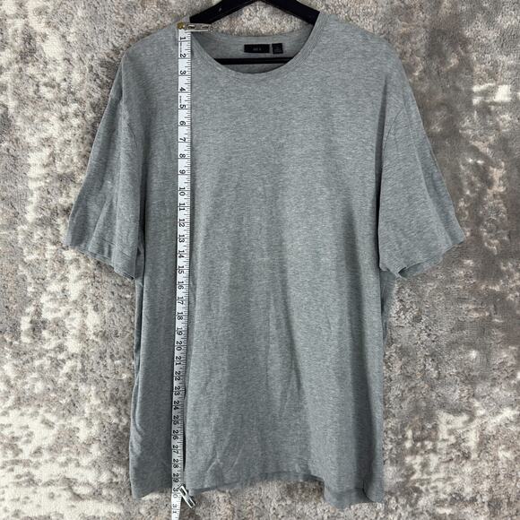 APT 9 Size L Cotton Blend Stretch Top Gray Short Sleeve Round Neck Casual Basic - Picture 3 of 9